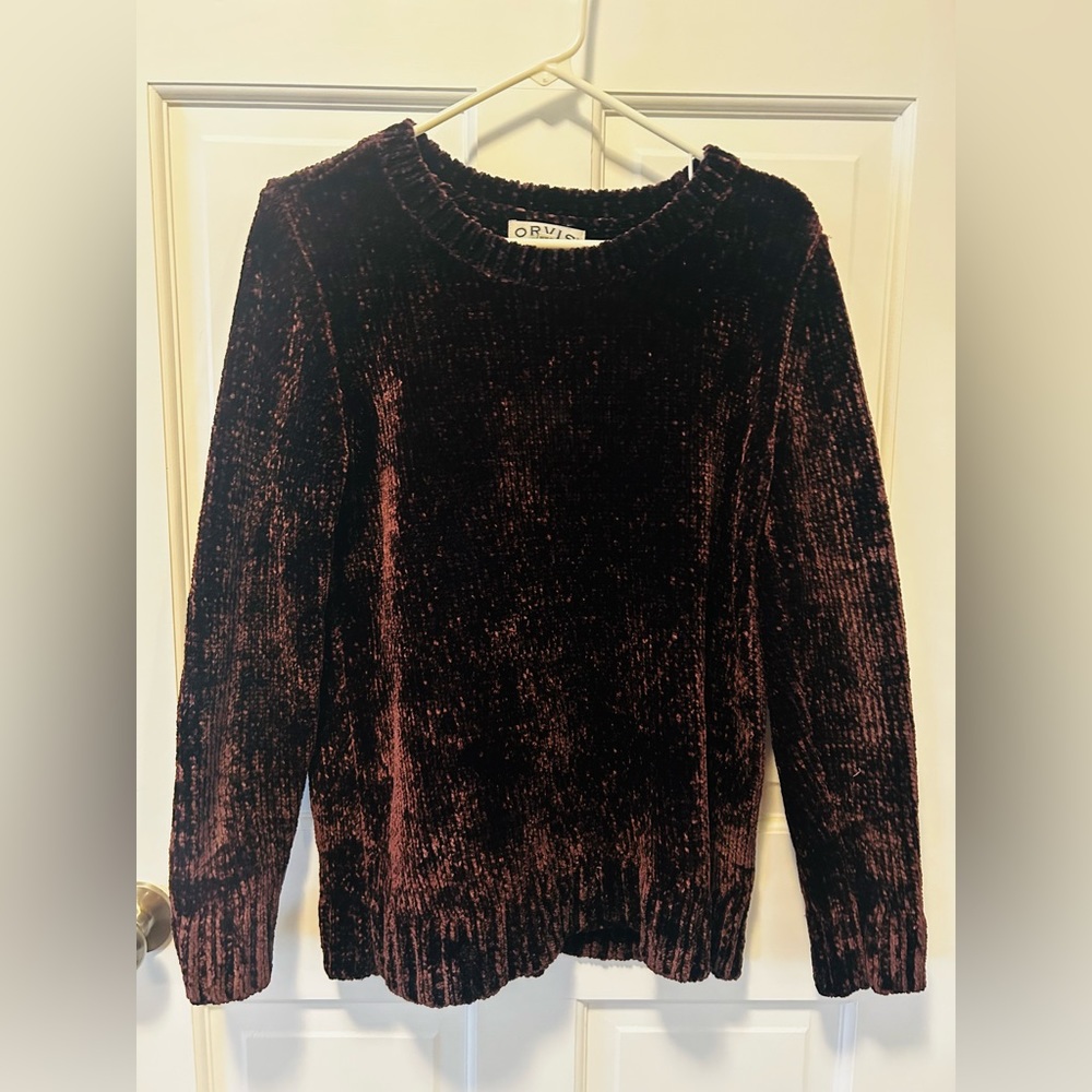 Cozy Dark Purple Orvis Sweater